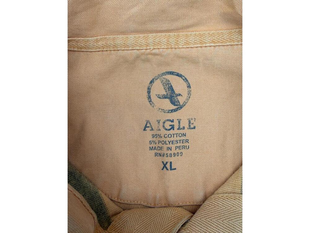 Aigle Relaxed Fit XL Striped Cotton Polyester‎ Polo Shirt - Picture 2 of 8